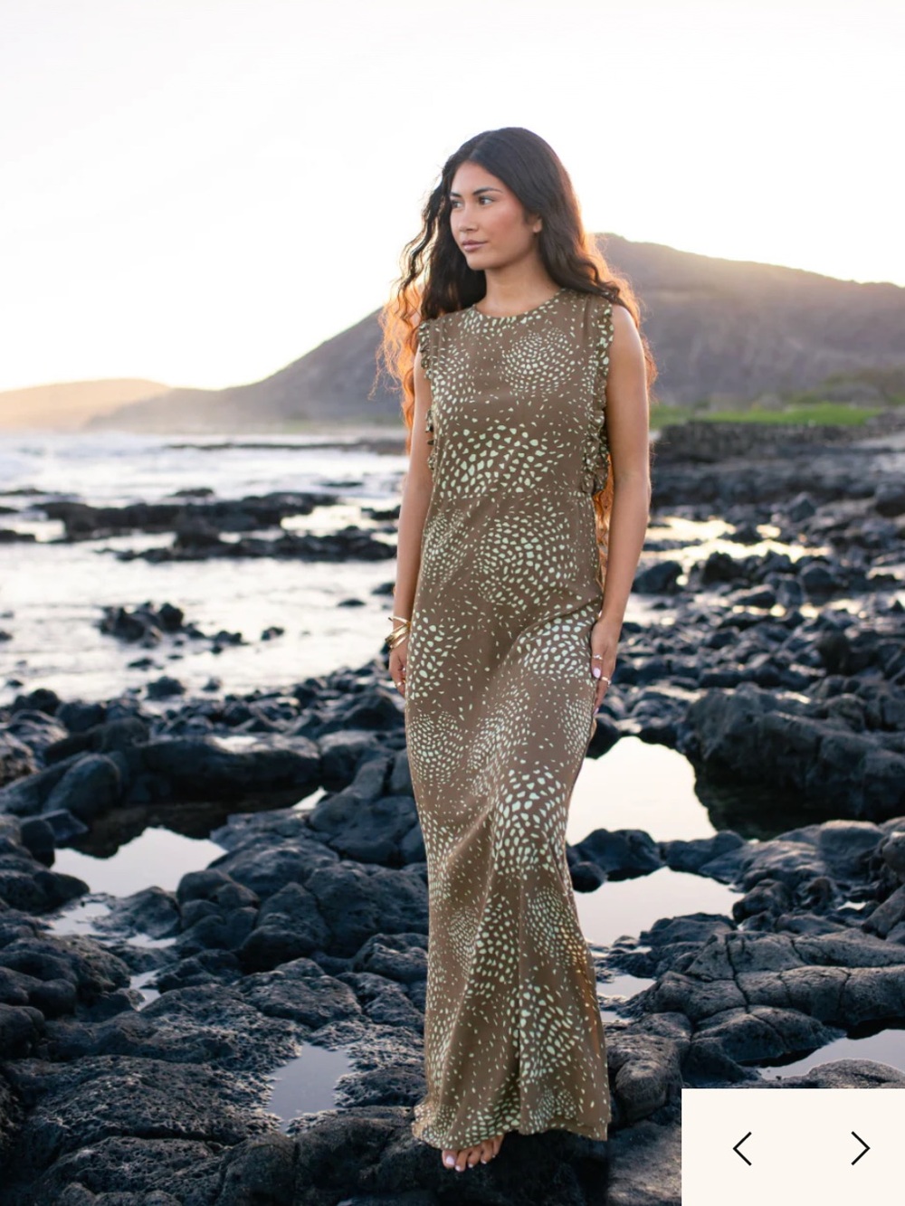 Waiwaolani - Kapua Dress in Hihiwai Earth